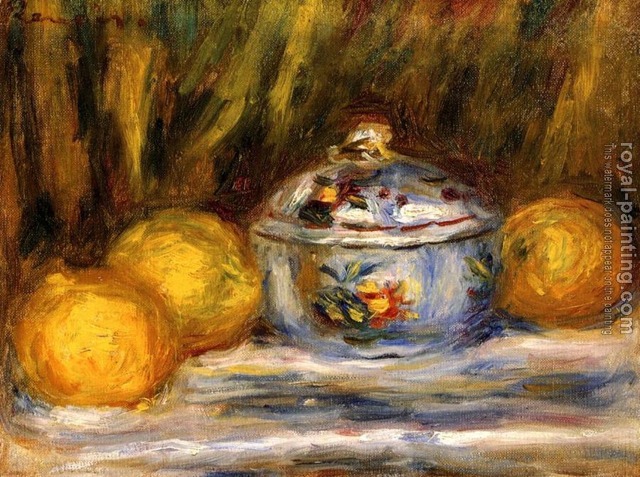 Pierre Auguste Renoir : Sugar Bowl and Lemons